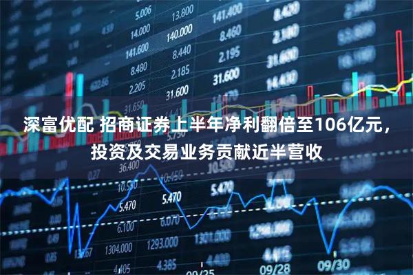 深富优配 招商证券上半年净利翻倍至106亿元，投资及交易业务贡献近半营收